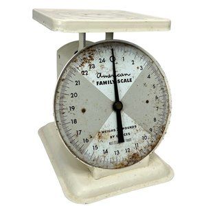 Vintage American Family Scale Rustic Primitive Kitchen Cream Off White